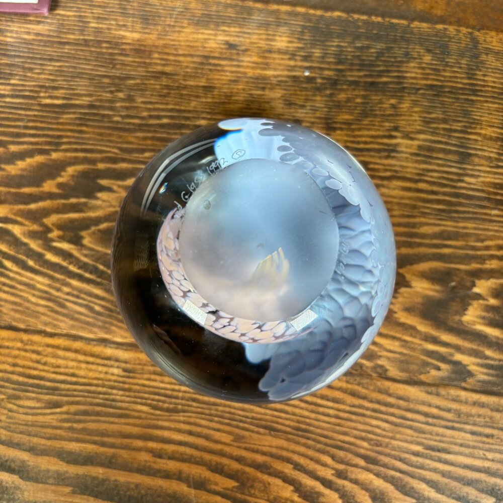 Vintage Hot Island Glass Art Paperweight Early Maui Studio Signed Hawaiian Glass - Picture 11 of 16